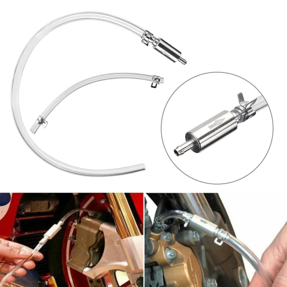 Car Motorcycle Brake Bleeding Oil Change Pump Tool Bleeder Fluid Hose Hydraulic Clutch Valve Tube Set Pit Dirt Bike Accessories Leedoar