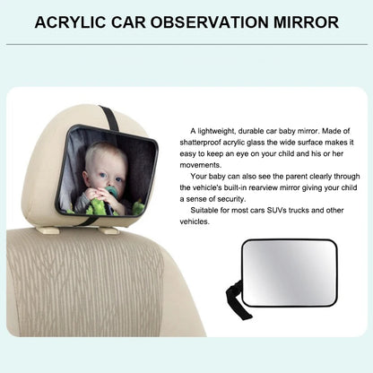 Car Rearview Mirror Baby Mirrors For Safety Interior Mirror Universal Car Seat Headrest Mirror Monitor Child Baby Safety Driving