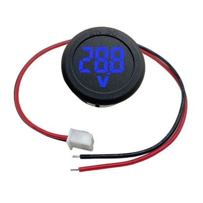Car Voltmeter DC 4-100V LED Digital Display Round Two Wire Panel Voltage Meter Leedoar