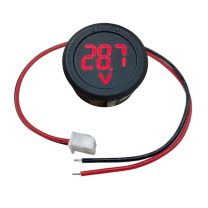 Car Voltmeter DC 4-100V LED Digital Display Round Two Wire Panel Voltage Meter Leedoar