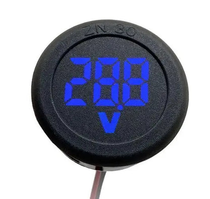 Car Voltmeter DC 4-100V LED Digital Display Round Two Wire Panel Voltage Meter Leedoar