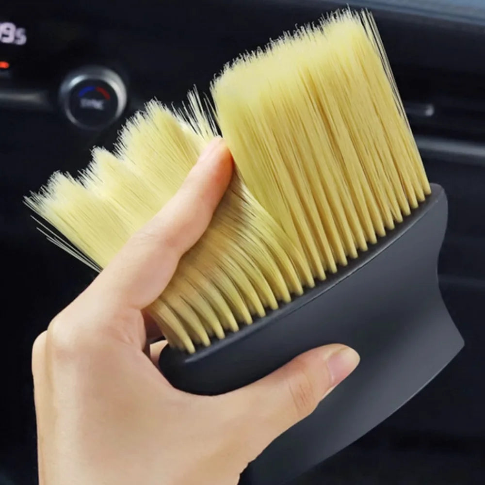 Car interior cleaning dust brush Air outlet central control air conditioning window slot dust removal details Soft brush