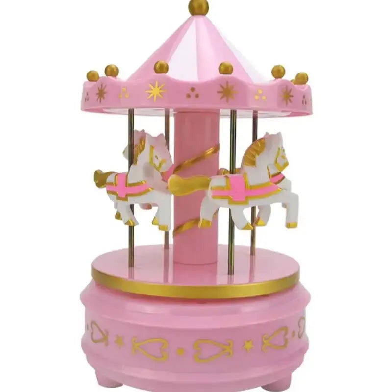 Carousel Music Box Cake Decorative Ornament Baby Birthday Gift Toys Desktop Decorative Ornament Leedoar