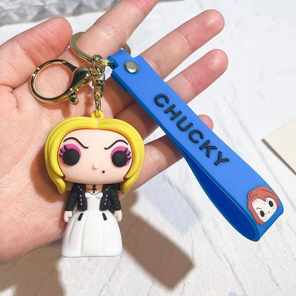 Cartoon Anime Halloween Scary Ghost Baby Key Chain Doll Horror Doll Doll Ghost Doll Tiffany Glenn Mini Pendant PVC character toy Leedoar