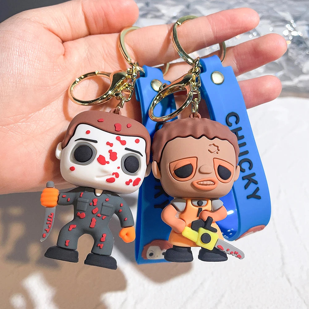 Cartoon Anime Halloween Scary Ghost Baby Key Chain Doll Horror Doll Doll Ghost Doll Tiffany Glenn Mini Pendant PVC character toy Leedoar