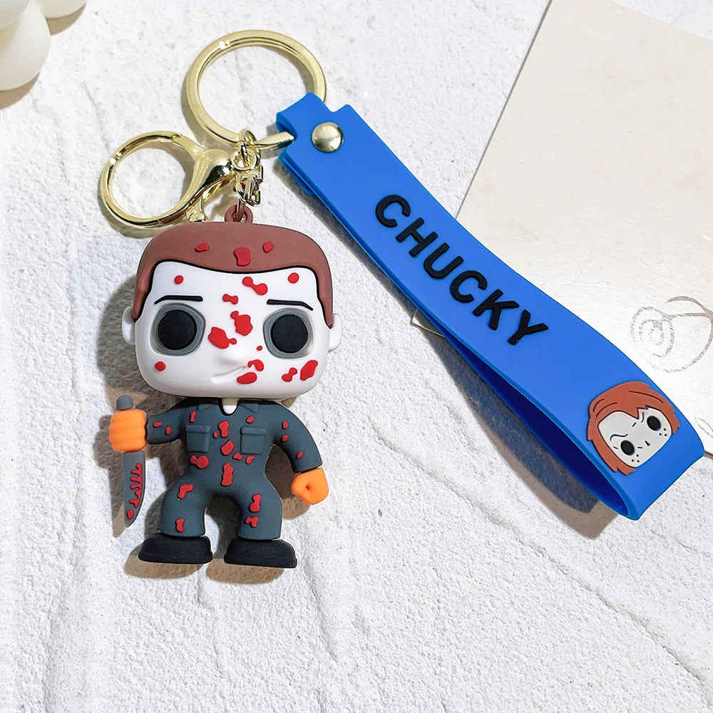 Cartoon Anime Halloween Scary Ghost Baby Key Chain Doll Horror Doll Doll Ghost Doll Tiffany Glenn Mini Pendant PVC character toy Leedoar