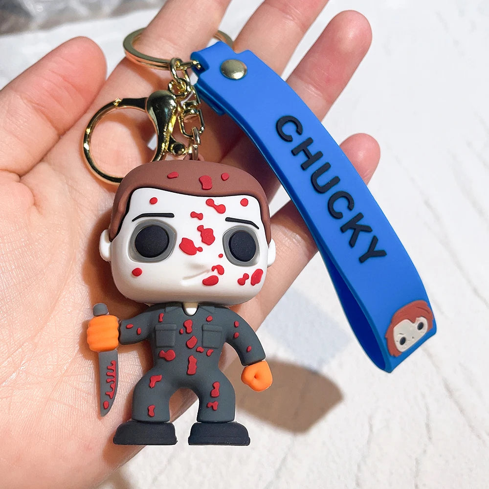 Cartoon Anime Halloween Scary Ghost Baby Key Chain Doll Horror Doll Doll Ghost Doll Tiffany Glenn Mini Pendant PVC character toy Leedoar