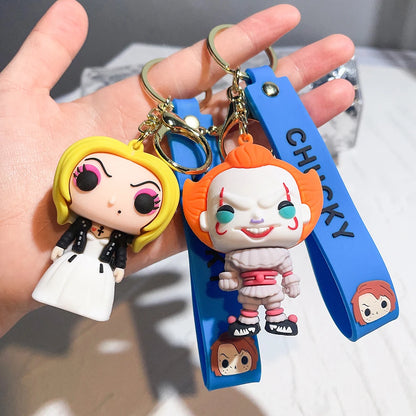 Cartoon Anime Halloween Scary Ghost Baby Key Chain Doll Horror Doll Doll Ghost Doll Tiffany Glenn Mini Pendant PVC character toy Leedoar