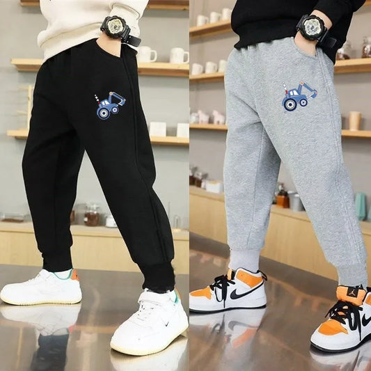 Cartoon Printed Children's Clothing Outdoor Casual Pant Basketball Sports Pants Quality Soft Comfortable Slim Fit Boys' Trousers Leedoar