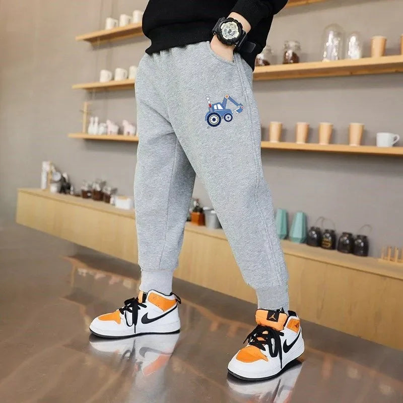 Cartoon Printed Children's Clothing Outdoor Casual Pant Basketball Sports Pants Quality Soft Comfortable Slim Fit Boys' Trousers