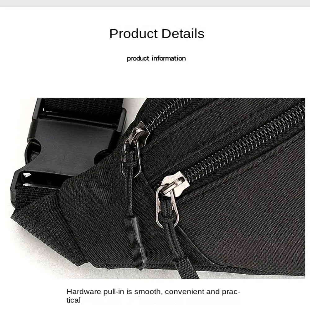 Casual Male Waist Bags Phone Bag Pouch Multi-functional Cross Body Bags Fashion Shoulder Bag Belt Bag Men Women Leedoar