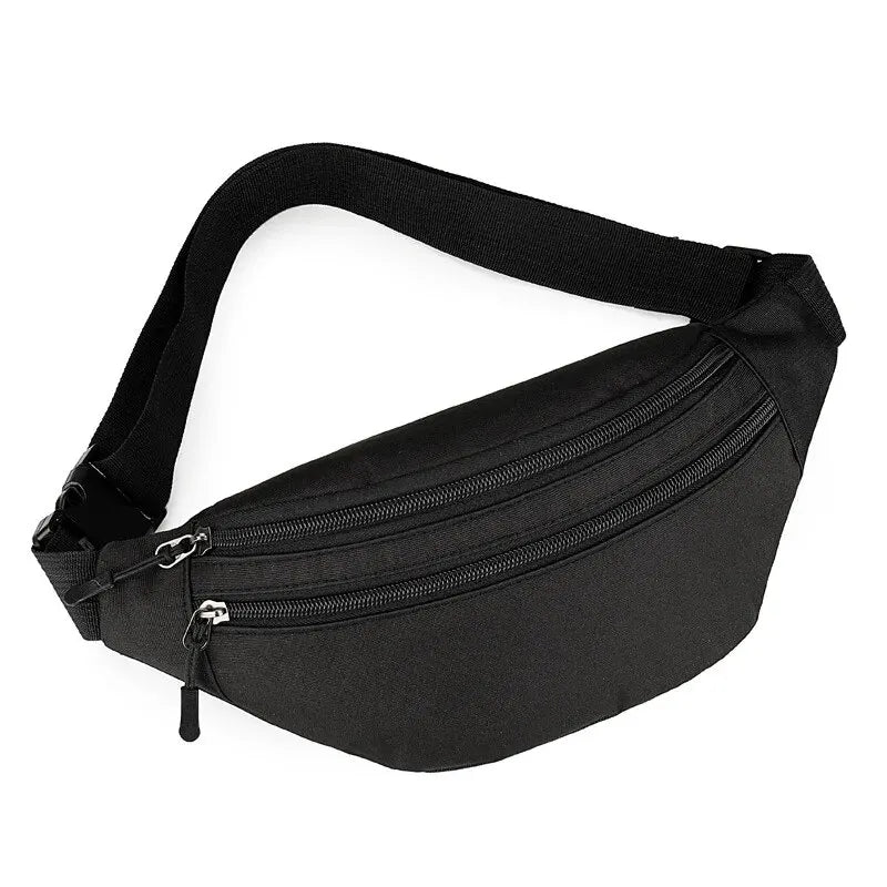 Casual Male Waist Bags Phone Bag Pouch Multi-functional Cross Body Bags Fashion Shoulder Bag Belt Bag Men Women Leedoar