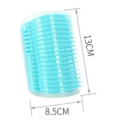 Cat Corner Brush Comb Massager for Cat Arch Plastic Scratcher Remove Hair Comb Grooming with Catnip Cat Self Cleaning Cat Supply Leedoar