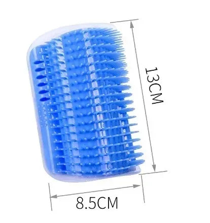 Cat Corner Brush Comb Massager for Cat Arch Plastic Scratcher Remove Hair Comb Grooming with Catnip Cat Self Cleaning Cat Supply Leedoar