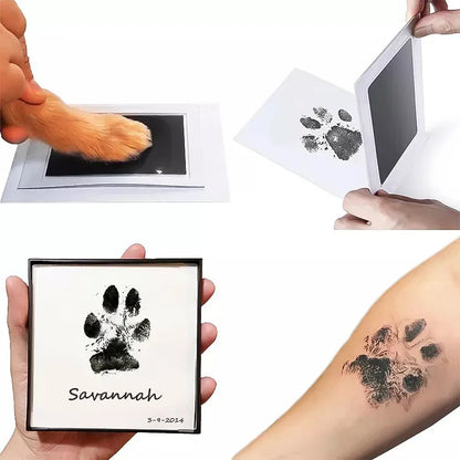 Cat Dog Paw Print Ink Kit Pad Safe Non-toxic Baby Footprints Newborn Shower Handprint Easy Diy Clean Touch Inkless Pet Souvenir Leedoar