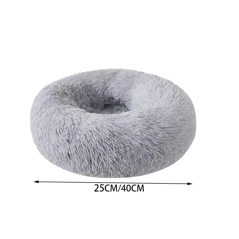 Cat Nest Round Soft Shaggy Mat for Kittens Chihuahua Indoor Dog Cat Bed Pet Supplies Removable Machine Washable Pillow Bed Leedoar