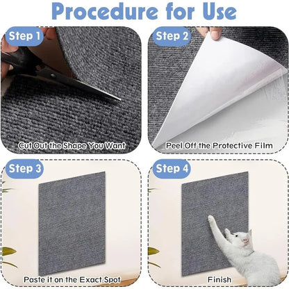 Cat Scratch Protector with Selfadhesive Freeform Cutting Carpet Mat Cat Scratch Protection Furniture Pet Training Sofa Protector Leedoar