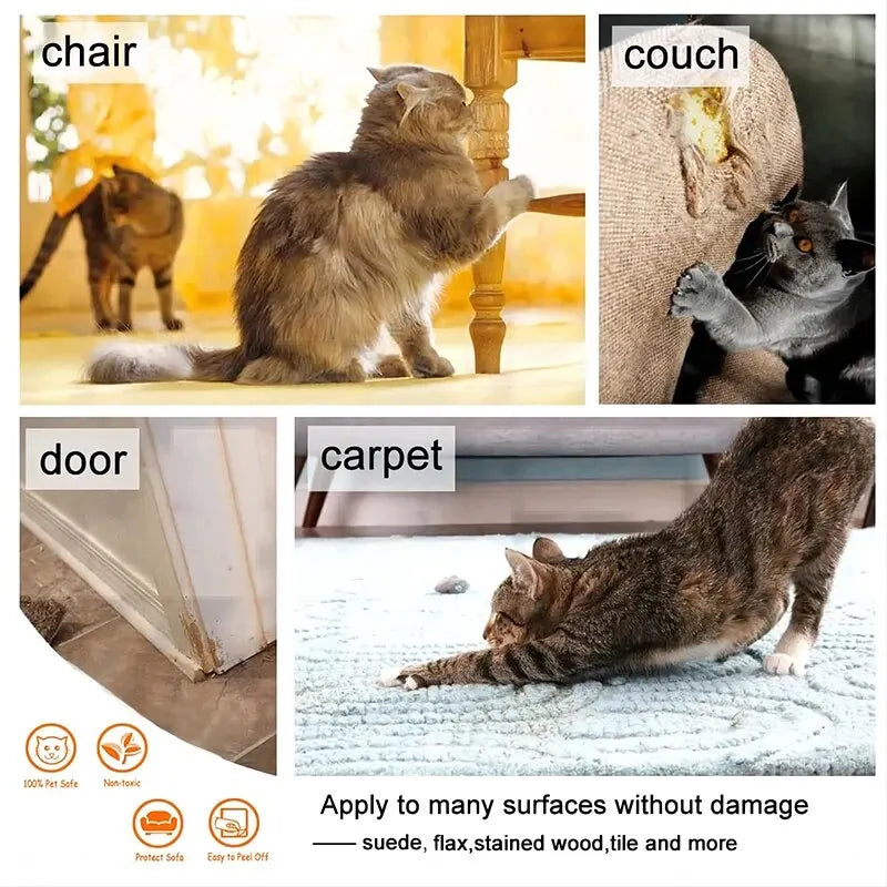 Cat Scratch Sofa Protection Pads Anti-cat Scratch Couch Guard Pads Stickers Self-adhesive Pet Furniture Protectors Cover Leedoar