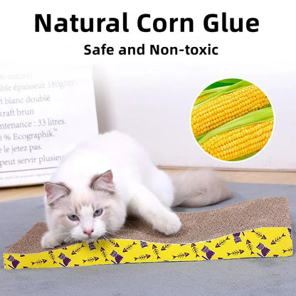 Cat Toys Pet Cat Scratching Board Corrugated Cardboard Pad Grinding Nails Interactive Protecting Furniture Cats Scratcher Toy Leedoar