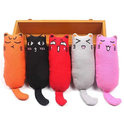 Catnip Toy Cats Products for Pets Cute Cat Toys for Kitten Teeth Grinding Cat Plush Thumb Pillow Pet Accessories Leedoar