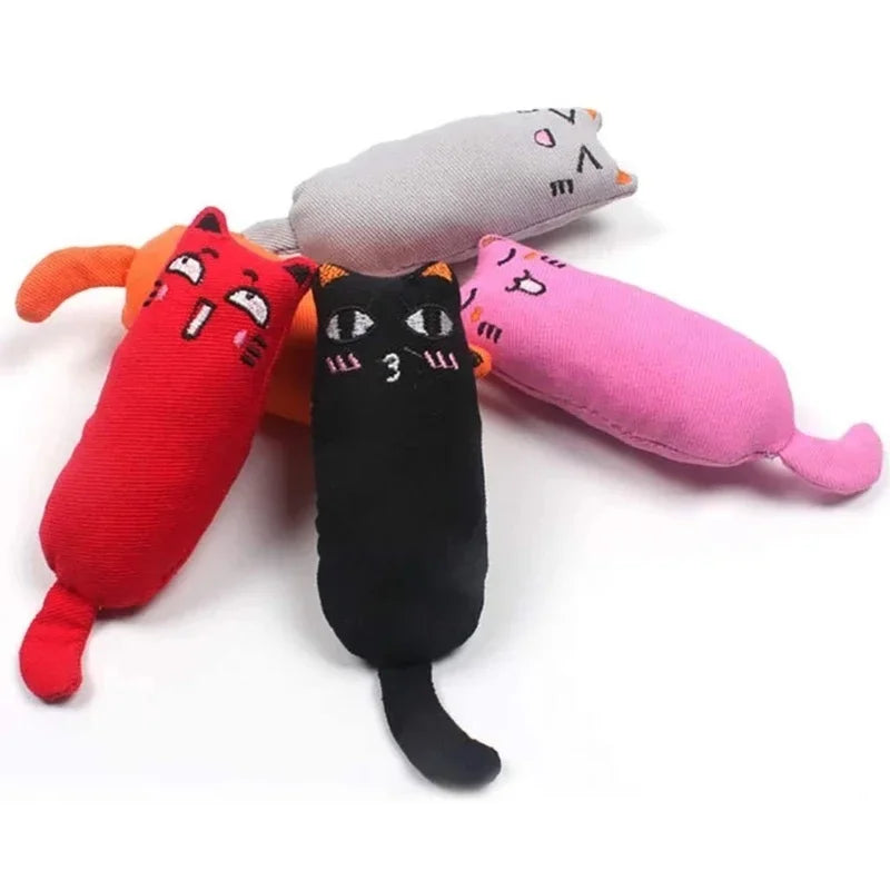 Catnip Toy Cats Products for Pets Cute Cat Toys for Kitten Teeth Grinding Cat Plush Thumb Pillow Pet Accessories Leedoar