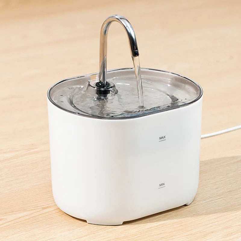Cats Water Fountain Automatic Filter Cats Fountain With Stainless Steel Faucet Silent Water Pump Pet Cats Dog Water Dispenser Leedoar