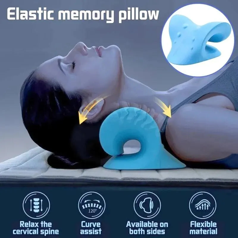 Cervical Massage Pillow U-shaped Pillow Gravity Shiatsu Cervical Massage Pillow Neck & Shoulder Stretch Neck Relaxation Leedoar