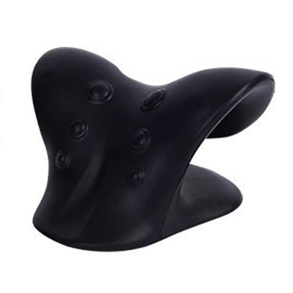 Cervical spine Massage pillow U shaped pillow Gravity shiatsu Cervical Massage pilow Neck and Shoulder Massage Blue Black Leedoar