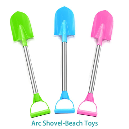 Children Beach Shovel 56cm Stainless Steel Pointed Shovel Toy Sand Snow Thickened Play House Beach Shovel Outdoor Toys Kids Gift Leedoar