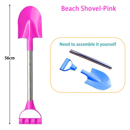 Children Beach Shovel 56cm Stainless Steel Pointed Shovel Toy Sand Snow Thickened Play House Beach Shovel Outdoor Toys Kids Gift Leedoar