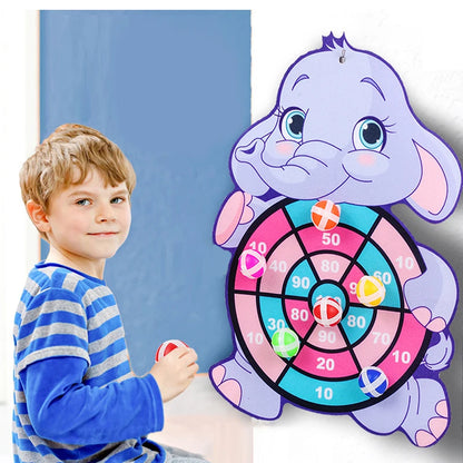 Children Cartoon Animal Dart Board Sticky Ball Educational Toy Dinosaur Birthday Party Decor Funny Gift for Kids Baby Shower Leedoar