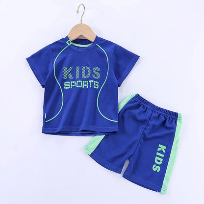 Children Summer Short Sleeve Football Basketball Suit Clothing Set Boy Girl Jersey Quick Drying Breathable Kids Sports Wear Leedoar