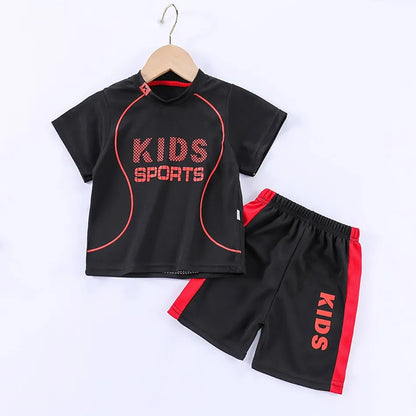 Children Summer Short Sleeve Football Basketball Suit Clothing Set Boy Girl Jersey Quick Drying Breathable Kids Sports Wear Leedoar