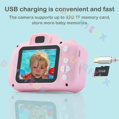 Children Toys Camera Digital Vintage Camera Kids Projection Video Camera Outdoor Photography 32GB Gift For Kids Leedoar