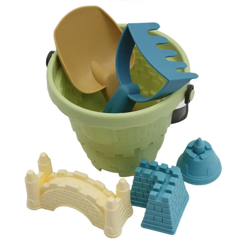 Children's Castle Sand Digging Sets Sand Scoop Summer Toy Beach Toys Sand Box for Kids Outdoor Baby Educational Interactive Gift Leedoar