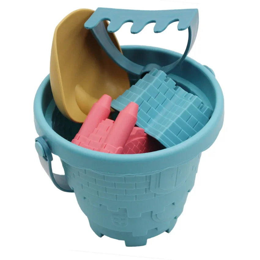 Children's Castle Sand Digging Sets Sand Scoop Summer Toy Beach Toys Sand Box for Kids Outdoor Baby Educational Interactive Gift Leedoar