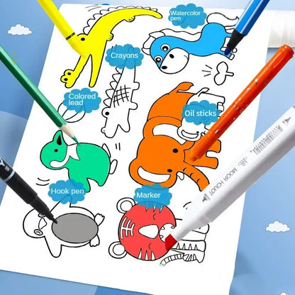 Rollo de papel adhesivo para dibujar y rellenar con colores para niños, rollo de papel para colorear con grafiti, juguetes educativos para pintar por uno mismo 