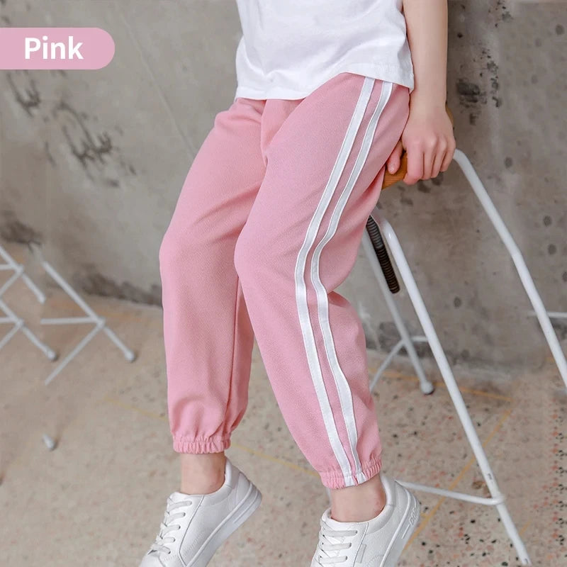 Children's Mosquito Pants Summer Thin Boys' Summer Pants Ice Silk Girls Large CHILDREN'S Silk Bloomers Pajama Pan Leedoar