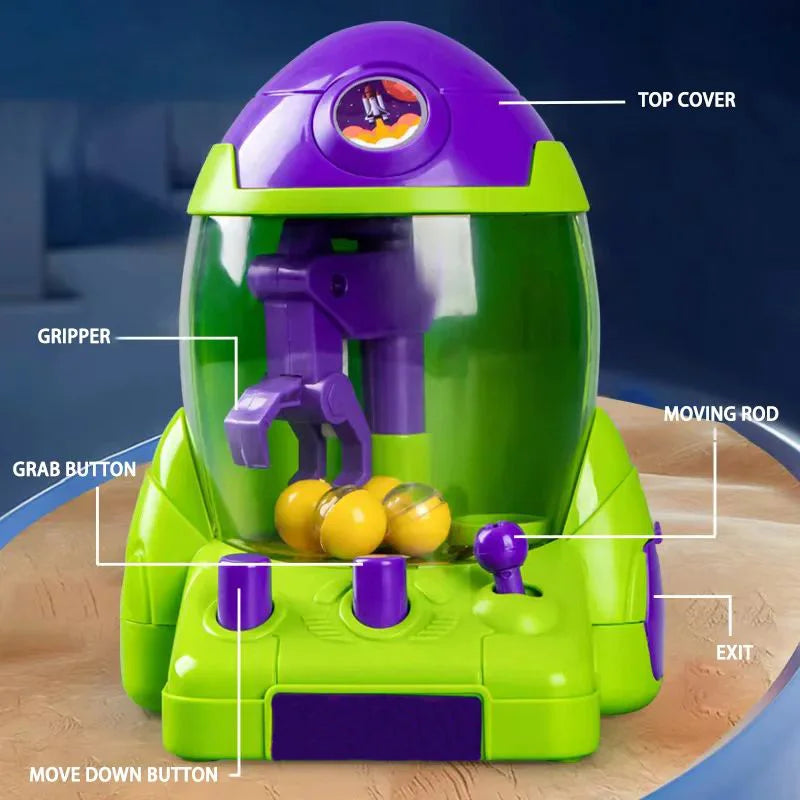 Children's Rocket Ball Machine Toy Claw Machine Boy Small Home Cartoon Gacha Leedoar