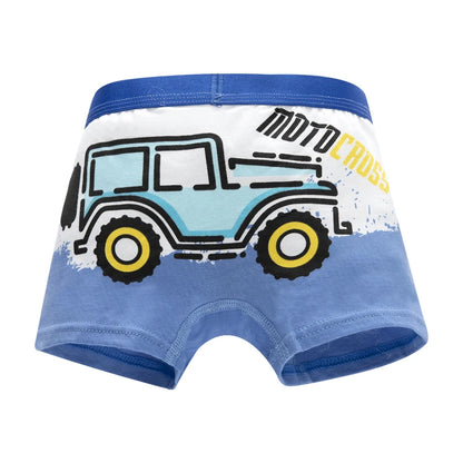 Children's Underwear Boy Panties Underpants  Engineering Vehicle Cars Fire Engine Comfortable Shorts Briefs Boxers For Kids Leedoar