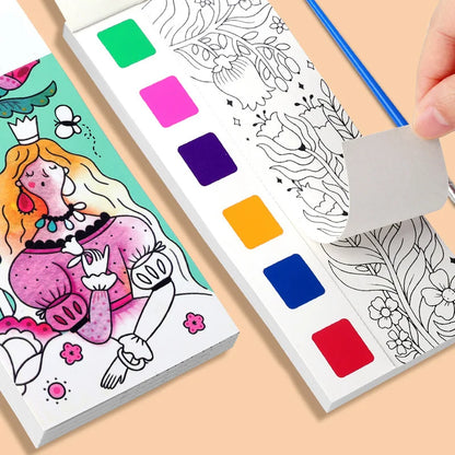 Livro de pintura em aquarela infantil, desenho de grafite infantil para colorir, brinquedos para o Dia de Ação de Graças, Páscoa, presentes de Natal 