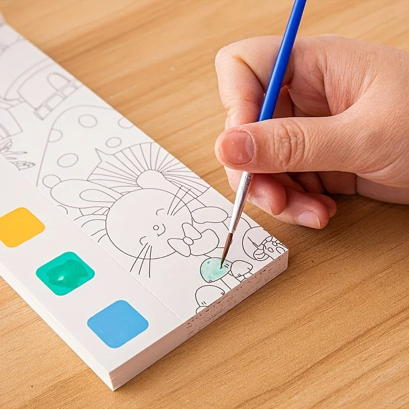 Livro de pintura em aquarela infantil, desenho de grafite infantil para colorir, brinquedos para o Dia de Ação de Graças, Páscoa, presentes de Natal 