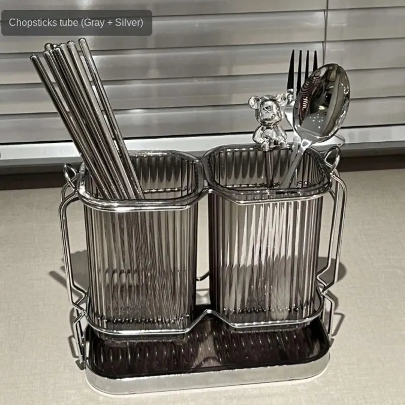 Chopsticks Container Kitchen Spoon Storage Container Household Storage Rack Chopsticks Basket Kitchen Chopsticks Container Leedoar