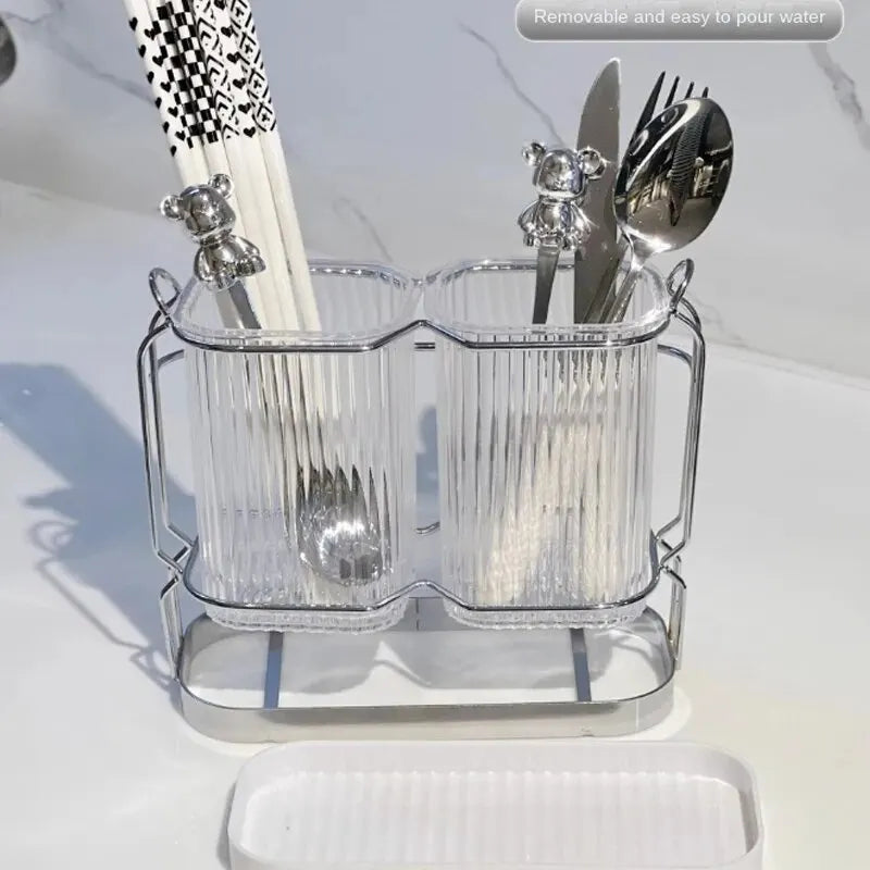 Chopsticks Container Kitchen Spoon Storage Container Household Storage Rack Chopsticks Basket Kitchen Chopsticks Container Leedoar