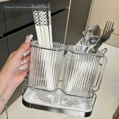 Chopsticks Container Kitchen Spoon Storage Container Household Storage Rack Chopsticks Basket Kitchen Chopsticks Container Leedoar