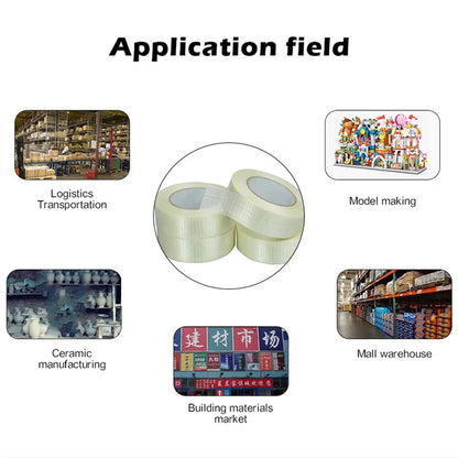 Cinta adhesiva de fibra de vidrio resistente al desgaste, cinta de fibra de malla súper fuerte, 25M 