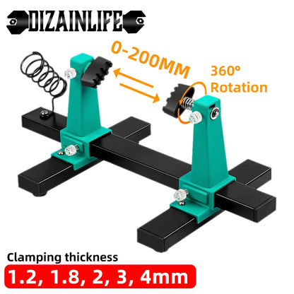 Circuit Board Holder Stable Adjustable PCB Welding Bracket Auxiliary Clamp Repair Tool Clamping Kit 360° Heavy Duty Base Plate Leedoar