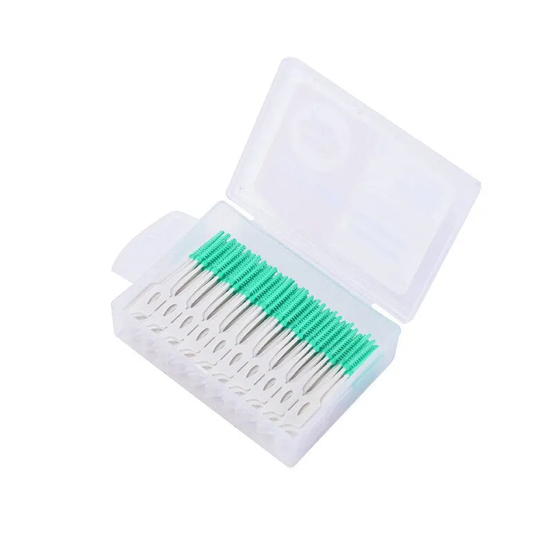 Cleanpik Cepillo de dientes adhesivo suave para masaje gingival, cepillo de limpieza, cepillo de masaje elástico para espacios entre dientes, 150 piezas 