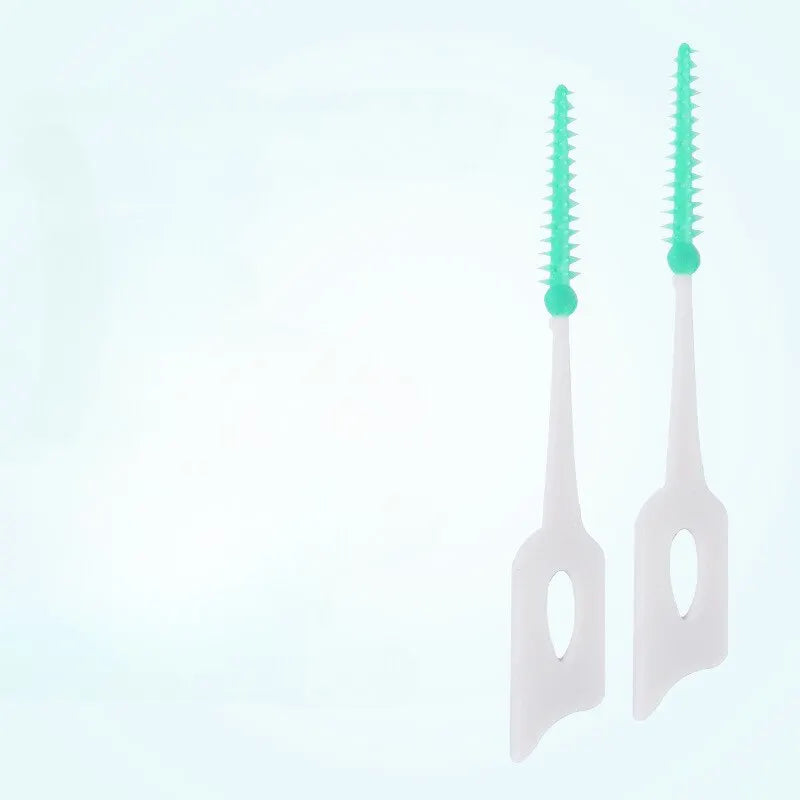 Cleanpik Cepillo de dientes adhesivo suave para masaje gingival, cepillo de limpieza, cepillo de masaje elástico para espacios entre dientes, 150 piezas 