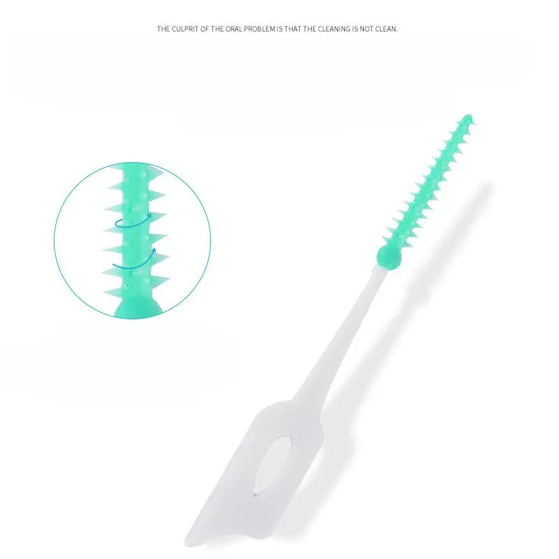 Cleanpik Cepillo de dientes adhesivo suave para masaje gingival, cepillo de limpieza, cepillo de masaje elástico para espacios entre dientes, 150 piezas 